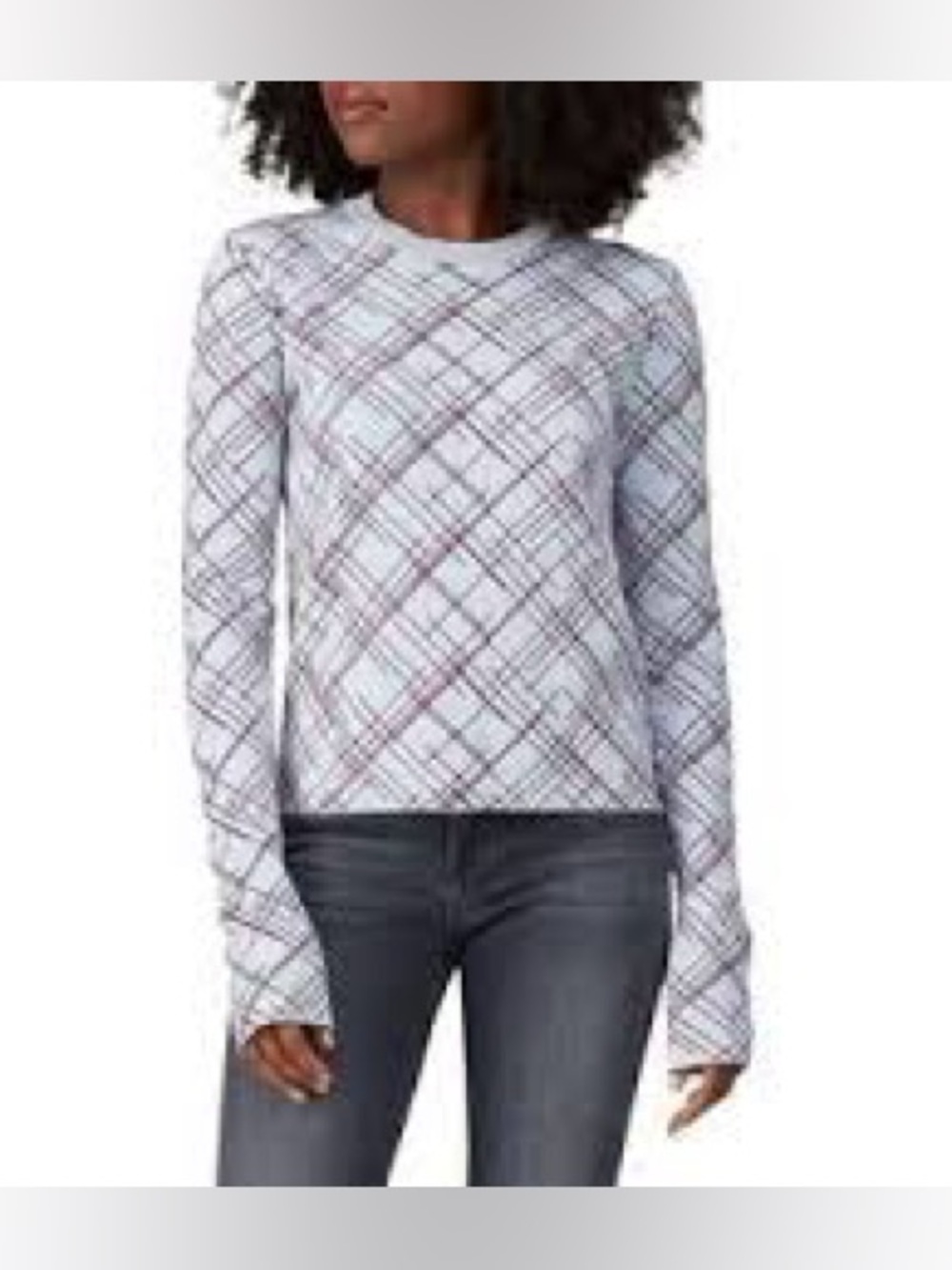 Equipment Sadonne Blue and Burgundy Sweater